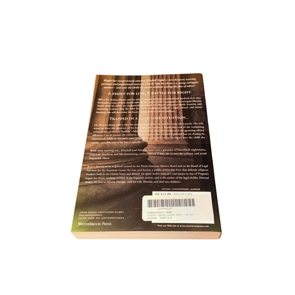 Irreparable Harm A novel Randy Singer Paperback Fiction Suspense Christian